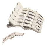 6 Presilhas Prendedor De Cabelo Crocodilo Clips Profissional