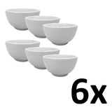 6 Tigela Cumbuca Japonesa Bowl 300ml Porcelana Açai Caldo Cor Branco