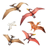 6 Unidades De Pvc Dinossauro Pterossauro Figuras Brinquedos