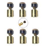 6 Virolas De Rosca + 6 Solas 11mm Sinuca Bilhar Snooker