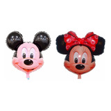 60 Balão Metalizado Mickey E Minnie Laço Vermelho 60*60cm