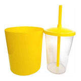 60 Kit Pipoca - Balde Pipoca E Copo C/canudo - Personalizar