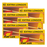 6x Caixas De Fósforo Extra Longo Fiat Lux Com 50 Unidades