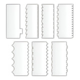 7 Espatulas Decorativas Bolo Em Acrilico 15cm + Ebook Brinde