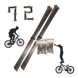 72 Raio Inox 255mm Fino 2.0 Brilho Bike Aro 26 Não Enferruja