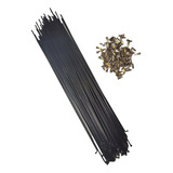 72 Raios Richman Inox Pretos C/ Nipple 2.0 X 260mm Cor Preto