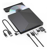 8 Em 1 Gravador Leitor Cd Dvd Externo Usb 3.0 Pc Notebook