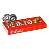 8 Rolamentos Super Reds Bones Para Skate E Longboard Alta Performance