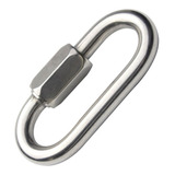 8 Un Mosquetão Aço Carbono Galvan 6x58mm 400kg Trava Rosca