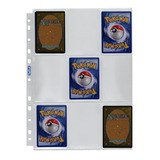 80 Folhas Plástica Pokémon Magic Fichário Cards 11 Furos Gpk