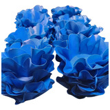 80 Forminhas Para Doces Finos Casamento - Flor Cor Azul Royal