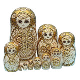 A 10 Peças De Bonecas Russas De Madeira, Ornamento De