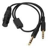 A Adaptador De Cabo De Fone De Ouvido Dual Plug Xlr Para Ga