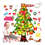 A Brinquedo Montessori Infantil 32pcs Árvore De Natal Feltro