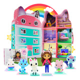 A Casa Mágica Da Gabby Dollhouse + 6 Figuras + 1 Livro