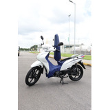 A Shineray Jet 125 Ss Branca Com Banco Azul 2025.