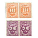 A460 Brasil Taxa Selos Nº 10 E 13 Em Pares Novo