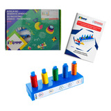 Ábaco Aberto De Pinos Para Inteiros E Decimais - Plástico | Ferramenta Didática Para Ensino De Matemática | Ideal Para Aprender Operações E Representações Numéricas | Material Educativo Resistente