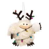 Abominável Boneco De Neve Yeti Ornamento De Natal Com Luzes 