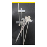 Abraçadeira P/ Identificação Fibra Optica E Cabos Enforca Gato Nylon 100x2,6mm 100 Pçs Branco