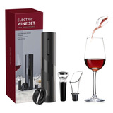 Abridor De Vinho Garrafa Automático Saca Rolhas Elétrico Cor Preto