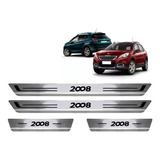 Acessórios Soleira Aço Inox Escovado Peugeot 2008 - Todos