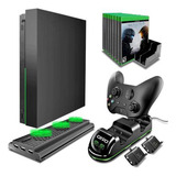 Acessórios Ventoinha Led Xbox One X Com Carga Usb 2 Portas