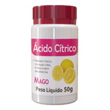 Ácido Cítrico Orgânico Em Pó Antioxidante Mago Frasco 50g