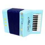 Acordeon De Brinquedo Infantil Com 3 Baixos E 10 Teclas