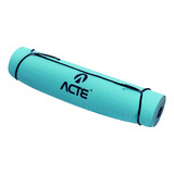 Acte Sports T137 Tapete De Yoga E Exercícios Mat Master Macio E Antiderrapante Azul Preto