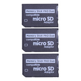 Adaptador 3x Memory Stick Pro Duo Microsd Tf Para Ms Sd Sdh-