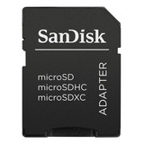 Adaptador Cartão Memória Sandisk Micro Sd P/cartão Sd Preto