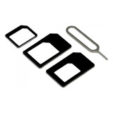 Adaptador Chip Nano Micro Normal Sim Kit 4 Em 1