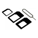 Adaptador Chip Nano Micro Sim Kit 4 Em 1