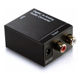 Adaptador Conversor Áudio Ótico Toslink Para Rca Analógico