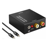 Adaptador Conversor Áudio Ótico Toslink Para Rca P2 Fone