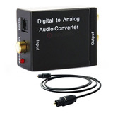 Adaptador Conversor Ótico Toslink E Coaxial Digital P/ Rca