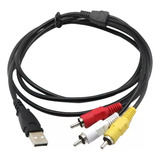 Adaptador De Cabo De Áudio E Vídeo Usb Para Tv Hdtv Dvd