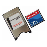 Adaptador Leitor Compact Flash Pcmcia + Cf 2gb Sandisk