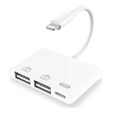 Adaptador Lightning Otg 2 Usb 3.0 Compativel C/ iPhone iPad