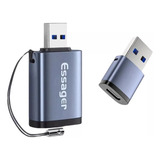 Adaptador Plug Usb C Fêmea Para Usb 3.0 Macho Essager