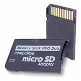 Adaptador Psp Cartão Memoria Memory Stick Pro Duo Micro Sd