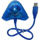 Adaptador Usb Duplo Controle Ps2 E Ps1 Para Jogar Pc E Ps3