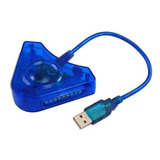 Adaptador Usb Duplo Controles Ps2/ps1 Use Pc Cab/adaptador