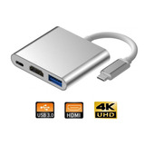 Adaptador Usb Tipo C Hdmi 4k Usb 3.0 Macbook Pro Galaxy Note