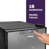 Adega Climatizada Cannes 18 Garrafas 127v Suggar Ad1811pt Cor Preta 110v