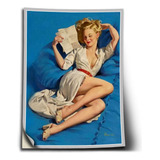 Adesivo Arte Pin Up Mulheres Anos 50 Auto Colante 42x30cm D