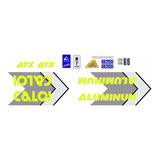 Adesivo Bicicleta Antiga Caloi Aluminum Atx 1992 Amarelo