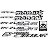 Adesivo Bicicleta Monark Barra Circular Frete Grátis Cinza