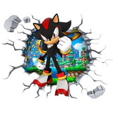 Adesivo Buraco 3d Na Parede - Shadow (sonic) - 120x90cm